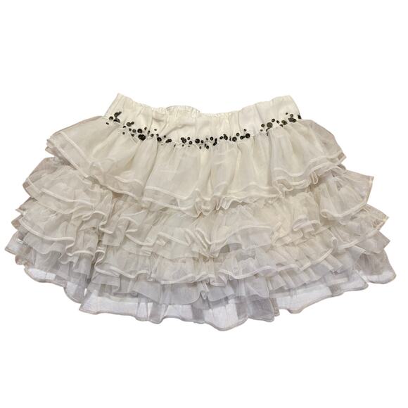 New Abercrombie & Fitch Vintage Y2K Cream Layered Tulle Mini Skirt M